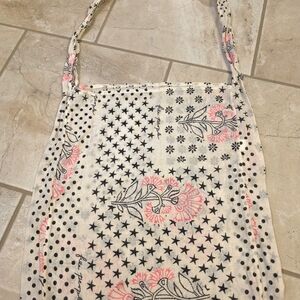 Free People Floral Star Pattern Crossbody Tote in White and Pink
